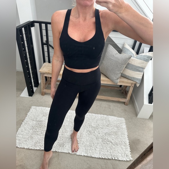 Lululemon Free To Be Longline Black Strappy Back Sports Bra athletic sporty 6 - Picture 3 of 10